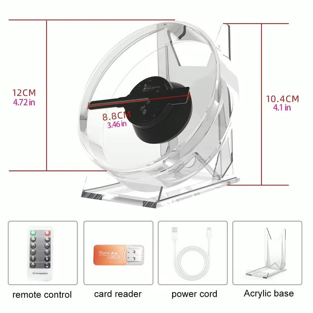 3D Holographic Fan - 4.5"